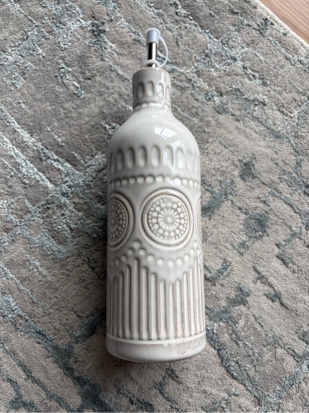 Ceramic Decorative Bottle Lamp - White